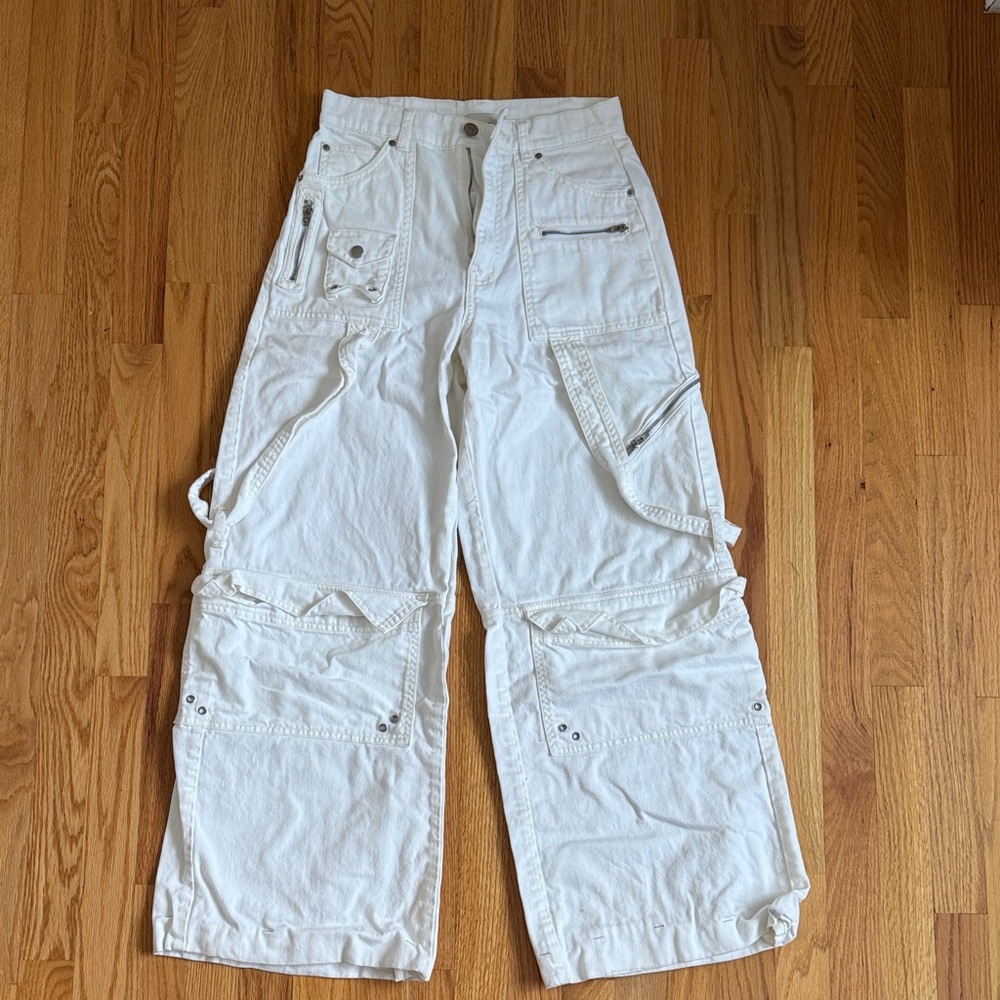 BDG Rave Skater Cargo Jean Ivory Utility Cargo Pants